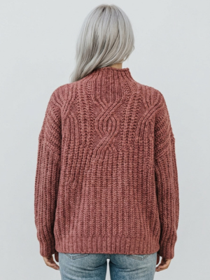 Hortense | Pull Col Montant en Grosse Maille Torsadée