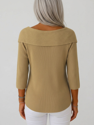 Geneviève | Blouse en Côtelé Élégante avec Nœud