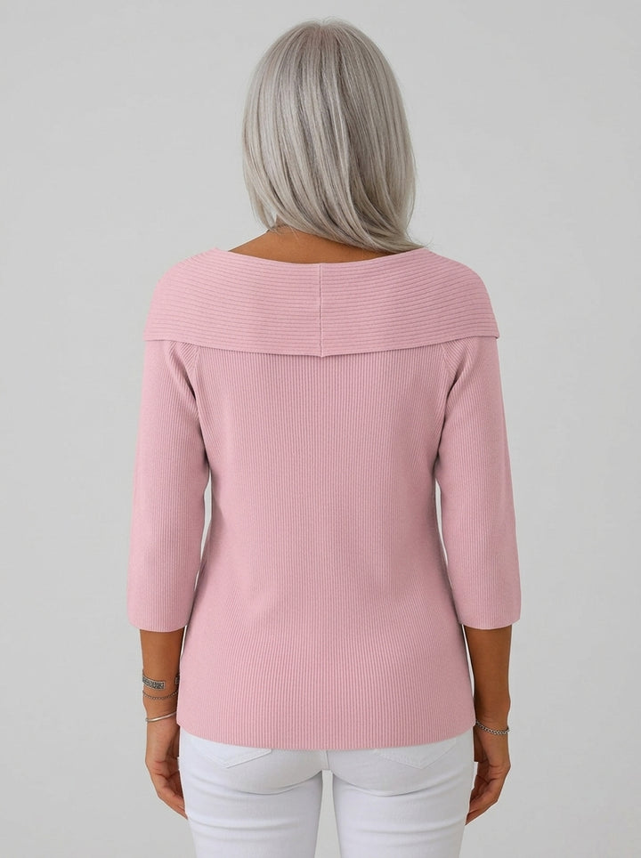 Geneviève | Blouse en Côtelé Élégante avec Nœud