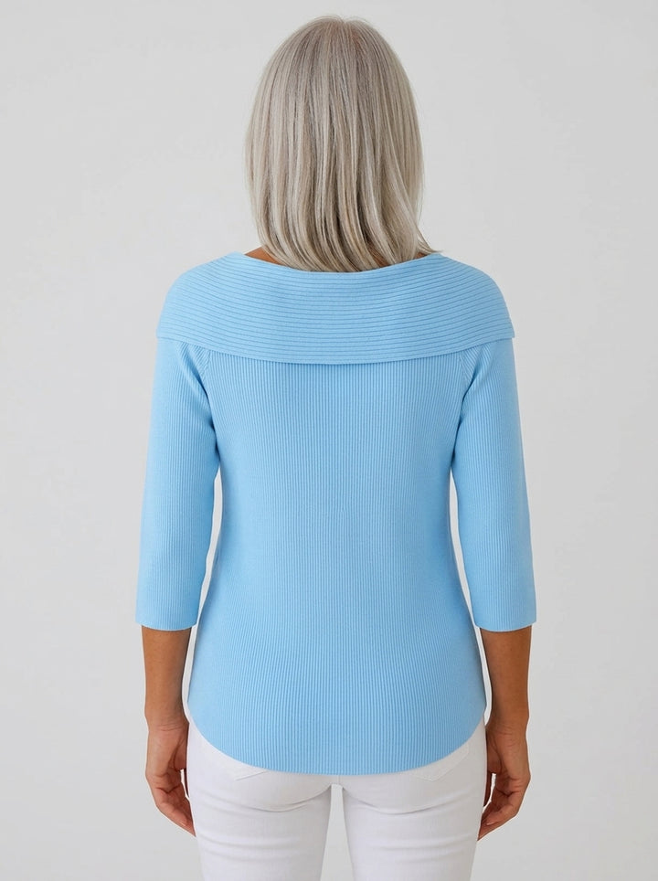 Geneviève | Blouse en Côtelé Élégante avec Nœud
