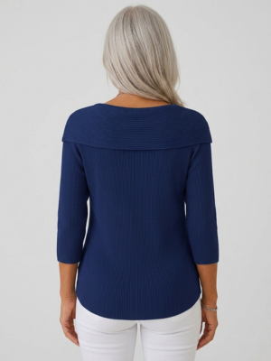 Geneviève | Blouse en Côtelé Élégante avec Nœud