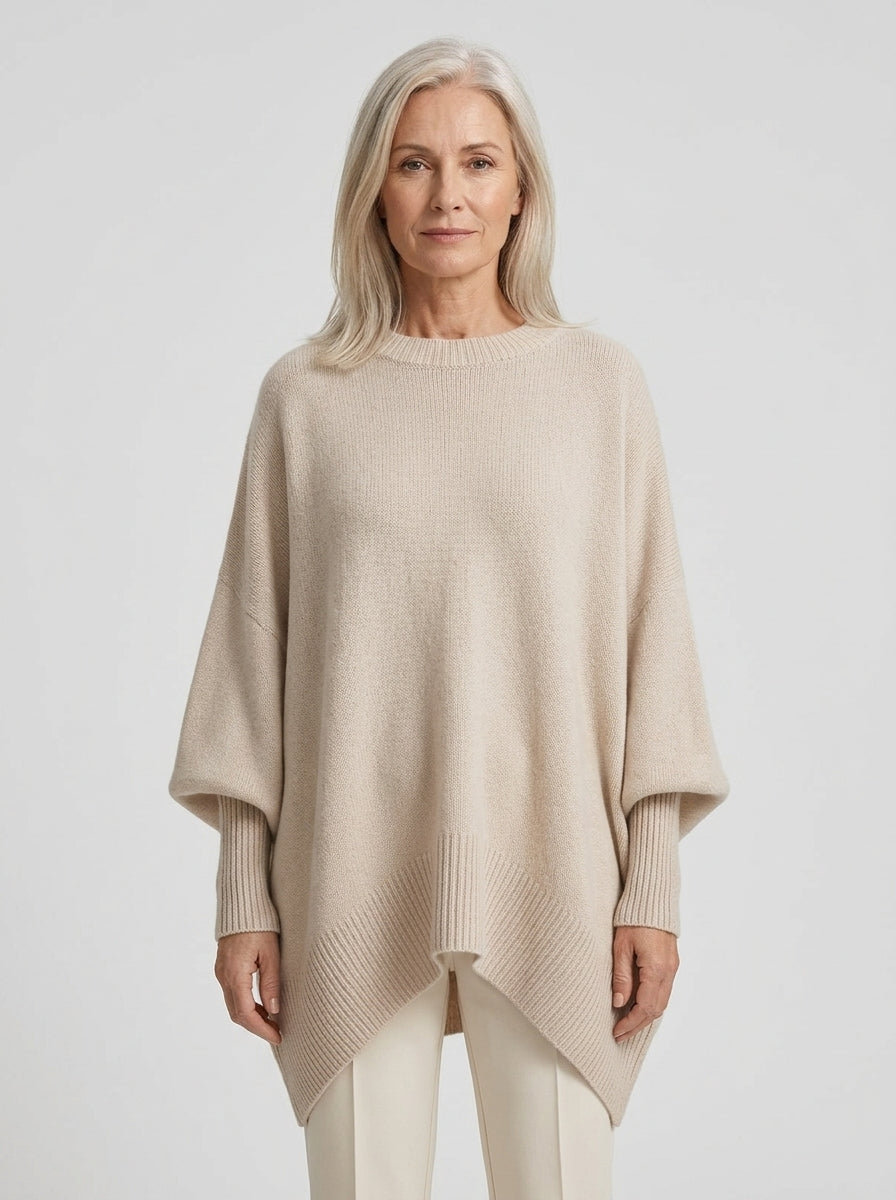 Marguerite | Doux Pull Poncho Oversize en Tricot