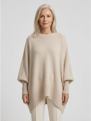 Marguerite | Doux Pull Poncho Oversize en Tricot