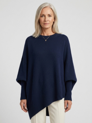 Marguerite | Doux Pull Poncho Oversize en Tricot
