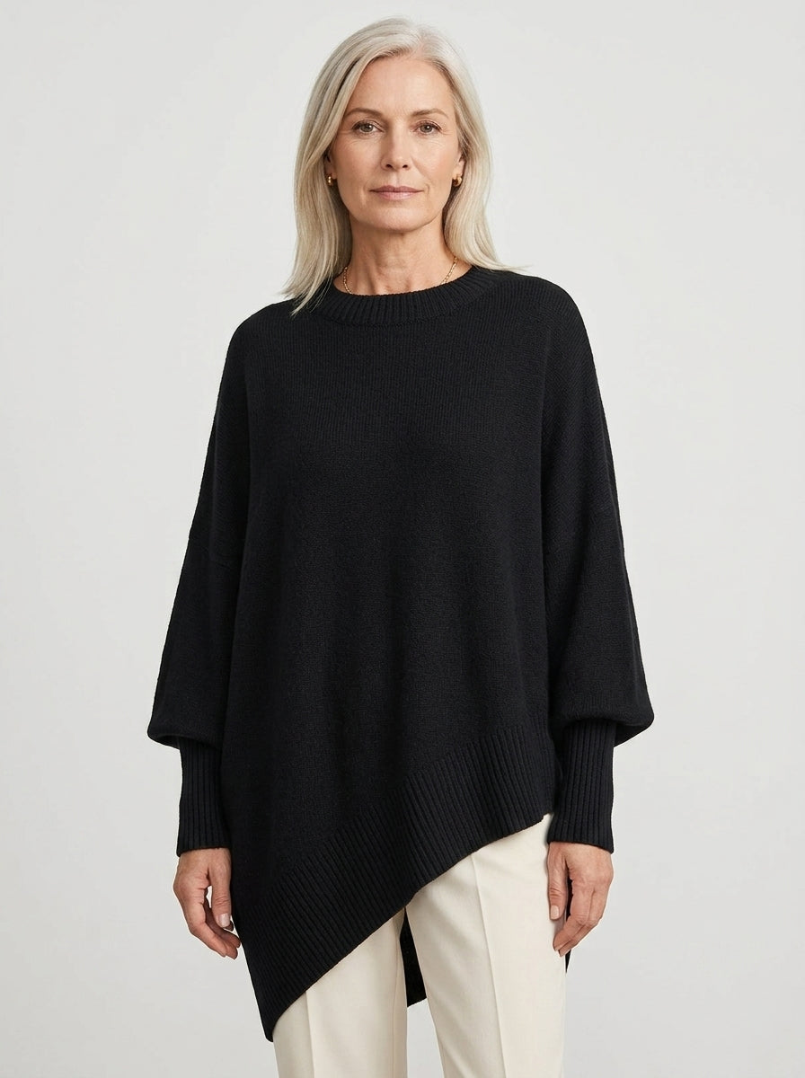 Marguerite | Doux Pull Poncho Oversize en Tricot