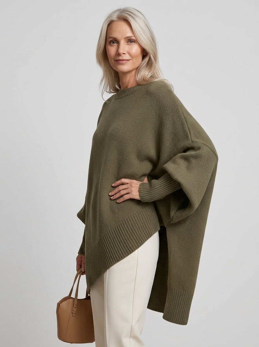Marguerite | Doux Pull Poncho Oversize en Tricot