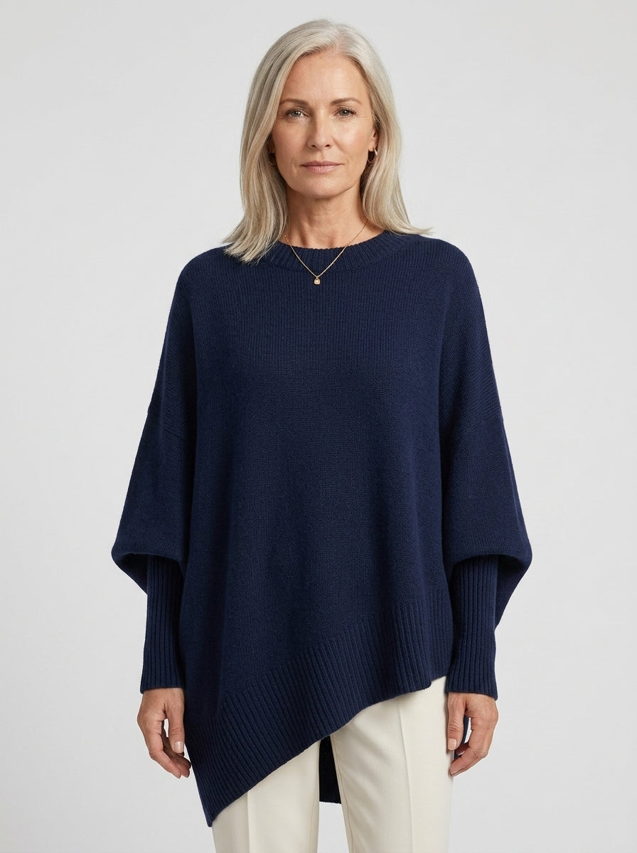 Marguerite | Doux Pull Poncho Oversize en Tricot