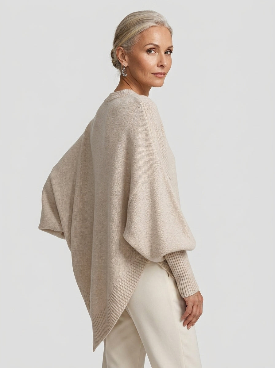 Marguerite | Doux Pull Poncho Oversize en Tricot