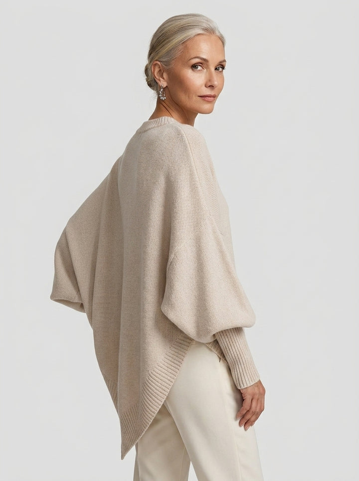 Marguerite | Doux Pull Poncho Oversize en Tricot