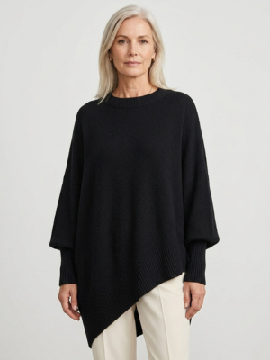 Marguerite | Doux Pull Poncho Oversize en Tricot