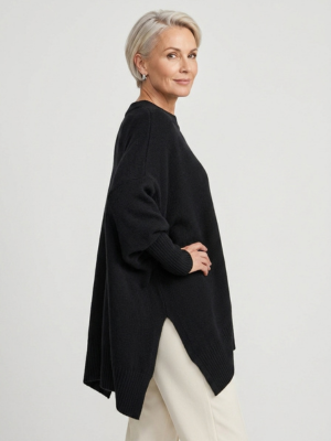 Marguerite | Doux Pull Poncho Oversize en Tricot