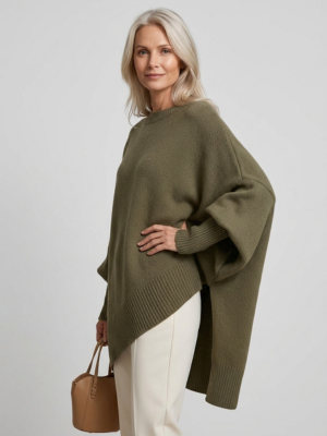 Marguerite | Doux Pull Poncho Oversize en Tricot