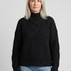 Hortense | Pull Col Montant en Grosse Maille Torsadée